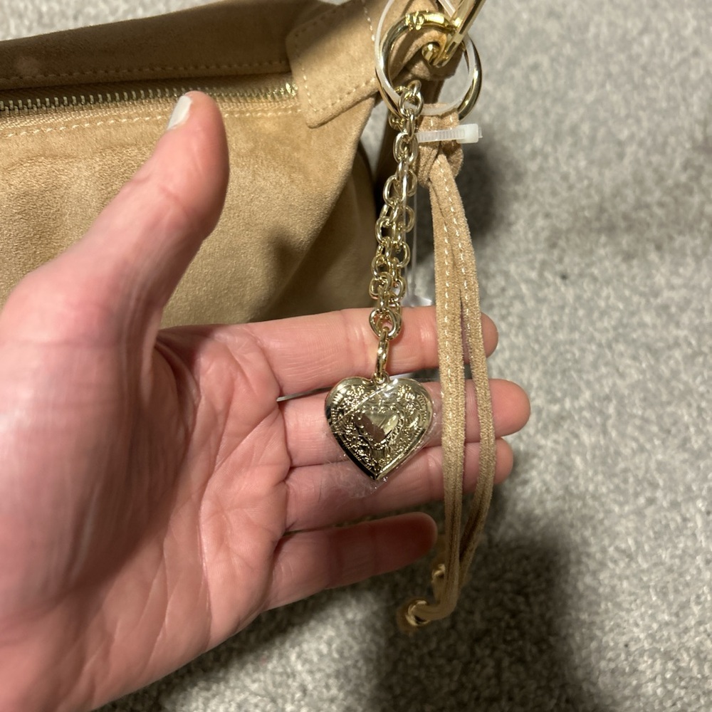 Madden Girl Tan Suede  Festival Shoulder Bag - Picture 4 of 8